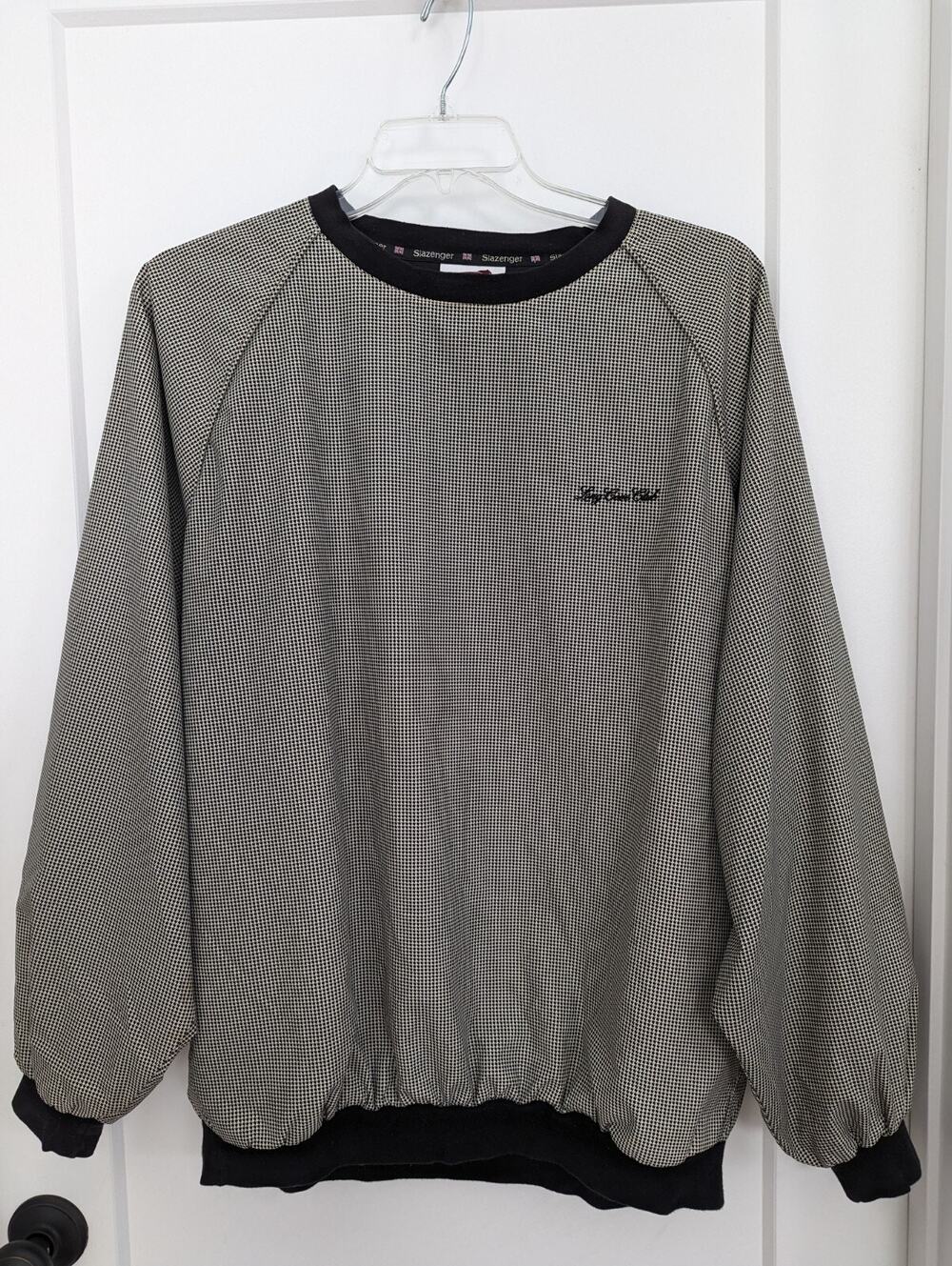 Slazenger Men's XL Jacket Houndstooth Embroidery Microfiber Pullover